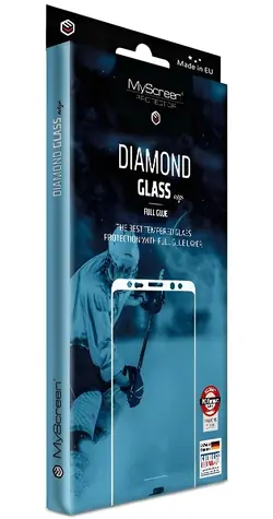 MyScreen Diamond Glass Edge FullGlue Huawei P Smart (2019) černá / Ochranné sklo / Full Glue / 9H