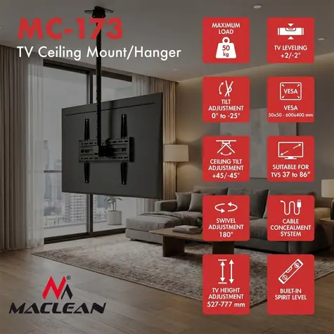 MC-173 / Stropní držák pro TV / 37-86