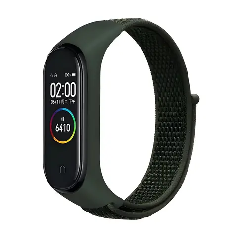 Beline NylonLoop zelená / Řemínek pro Xiaomi Mi Band 3/4/5/6/7 / nylonový