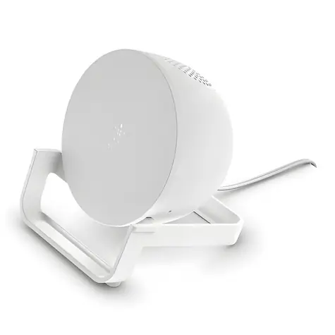 Belkin BoostCharge AUF001VFWH bílá / Bezdrátová nabíječka s reproduktorem / 10W / Qi / Bluetooth