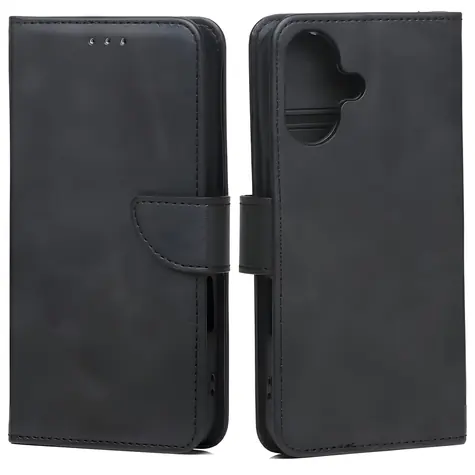 Marv Wallet Case pro Apple iPhone 17 černá / Peněženkové pouzdro / Eko kůže / Magnetické zapínání