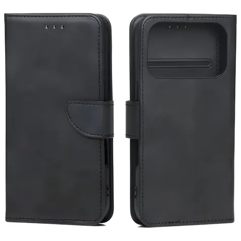 Marv Wallet Case pro Apple iPhone 17 Pro černá / Peněženkové pouzdro / Eko kůže / Magnetické zapínání