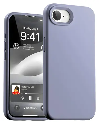 Mercury Silicone Case iPhone 16e/17e levandulově šedá / Zadní kryt / Silikon