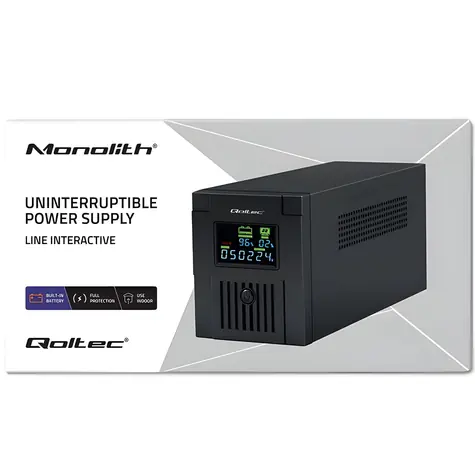 Monolith 1500VA / Záložní zdroj UPS / 900 W / Line interaktivní / LCD / USB