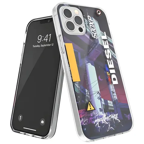 Diesel Clear Case Mad Dog Jones AOP vícebarevný / Pouzdro / Apple iPhone 12/12 Pro