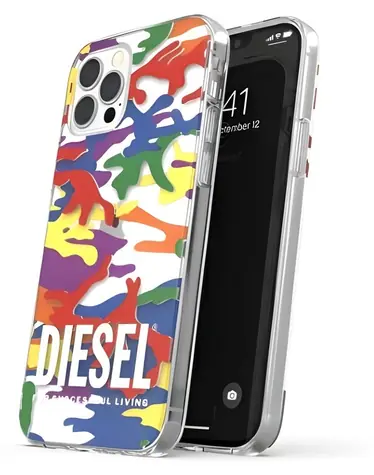 Diesel Clear Case Pride Camo AOP vícebarevný / Pouzdro / Apple iPhone 12 Pro Max