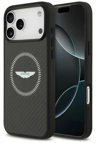 Aston Martin Kevlar Counter MagSafe černá / Kryt / Apple iPhone 17 Pro Max / MagSafe / Kevlar
