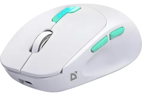 NITTA MM-307 bílá / Bezdrátová optická myš / RF a Bluetooth / 1600 DPI / 6 tlačítek