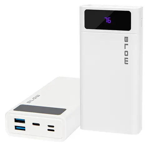 PB20E bílá / Powerbanka / 20000 mAh / Lightning v těle / QC + PD 20 W