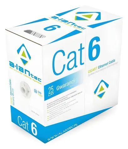 Instalační kabel U/UTP Cat6 305 m / Síťový kabel / plný vodič / PVC plášť