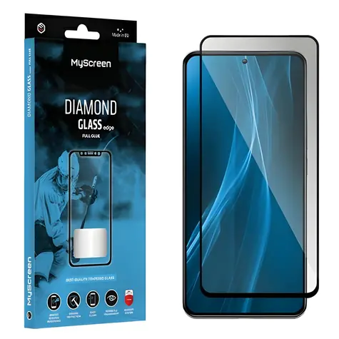 MyScreen Diamond Glass edge Full Glue Xiaomi POCO X6/X6 Pro černá / Tvrzené sklo / celoplošné lepení / 9H