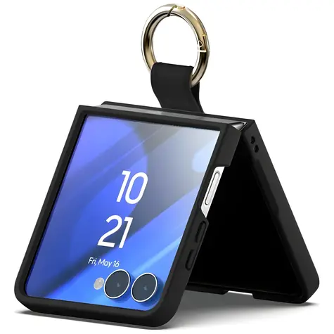 Mercury Ring pro Samsung Galaxy Z Flip7 černé se zlatým lemem / Pouzdro / plastové