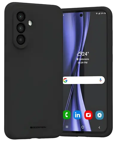 Mercury Silicone černá / Kryt / Samsung Galaxy A36 / Silikon