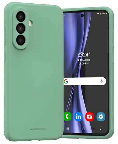 Mercury Silicone Case pro Samsung Galaxy A36 5G zelená / Kryt / Silikonový