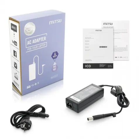 Napájecí adaptér pro notebooky HP, Compaq 65W / 18,5V / 3,5A / 7,4x5,0 mm + pin