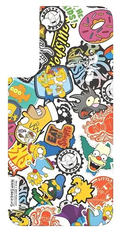 Samsung Destička Frame Cover Simpsons Galaxy S22 bílá / Výměnná destička / Motiv Simpsons