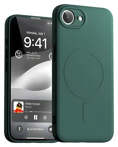 Mercury Semi-Silicone MagSafe iPhone 16e/17e zelená / Pouzdro / Silikonové / MagSafe