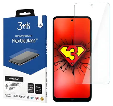 3mk FlexibleGlass Motorola Moto E22s / Hybridní sklo / Antibakteriální / 7H
