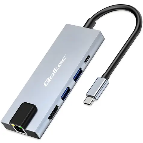 USB-C hub 5v1 PD 100W / USB-C hub / HDMI 4K / 2x USB-A / RJ45