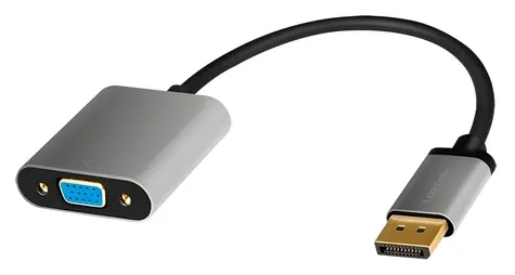 DisplayPort - VGA černá / Redukce / 0,15 m / 1080p 60 Hz / Hliníkové tělo