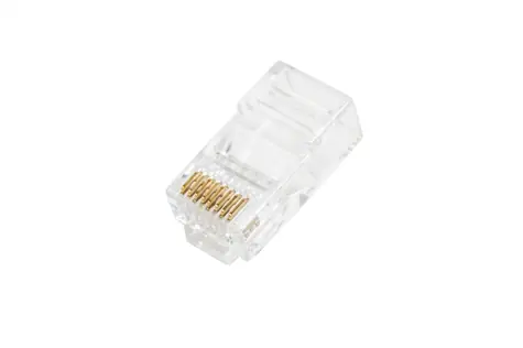RJ45 konektor CAT6 průchozí 100 ks / Konektor / UTP / 8P8C / AWG 26-24