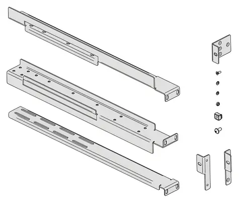 Ever Rack kit pro UPS 600-1000 mm stříbrná / Montážní sada / Rack 19