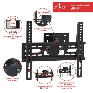 AR-49 / Nástěnný držák TV LCD/LED / 22-47