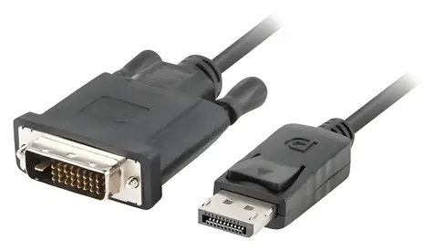 Kabel DisplayPort - DVI-D(24+1) černý / Video kabel / 1 m / M/M / Full HD 1080p