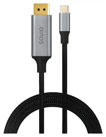 CL-208 USB-C na DisplayPort černá / Kabel / 8K 60Hz / 2 m / 32,4 Gbit/s