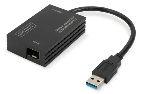 Digitus USB-A - RJ45/SFP / Síťový adaptér / Gigabit Ethernet / 1 Gbps / RTL8153