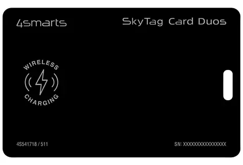 4smarts SkyTag Card Duos ReCharge černá / Lokátor karet / Bluetooth 5.3 / Apple Find My, Google Find Hub