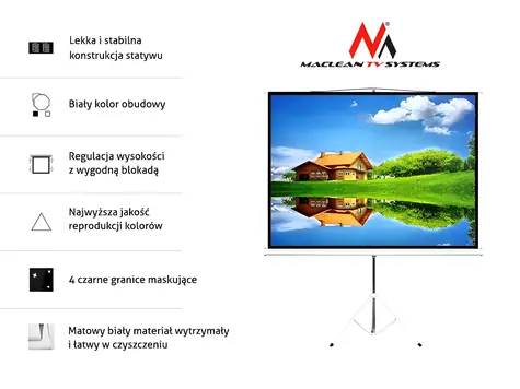 Maclean MC-608 / Projekční plátno na stojanu / 120