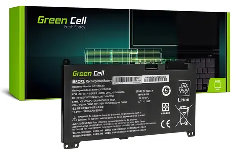 Green Cell RR03XL / Baterie pro notebook HP ProBook / 3400 mAh / 39 Wh / 11,4 V