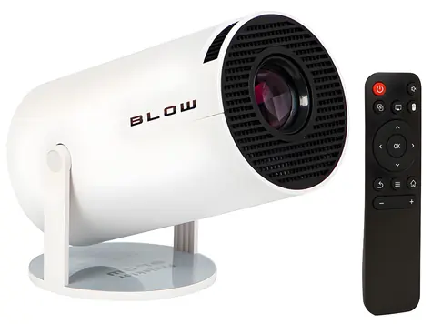Přenosný LED projektor bílý / Projektor / Full HD / Wi-Fi / Bluetooth / repro 3 W