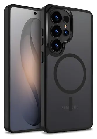 Crong Hybrid Matte Magnetic černá / Ochranný kryt / Samsung Galaxy S26 Ultra / MagSafe