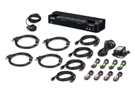 KVMP přepínač 4-Port USB 3.0 8K DisplayPort / KVM přepínač / 4 porty / DisplayPort 8K / USB 3.0
