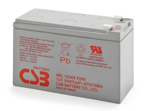 CSB HRL1234WF2 / Olověný akumulátor / 12V / 9Ah / F2