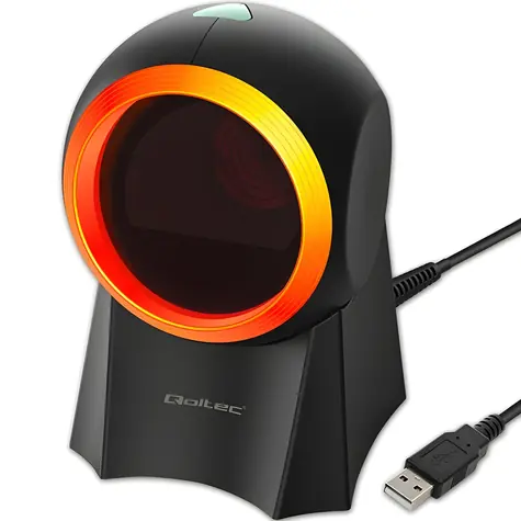 Stacionární snímač čárových kódů 1D a 2D černá / USB / kabel 1,75 m