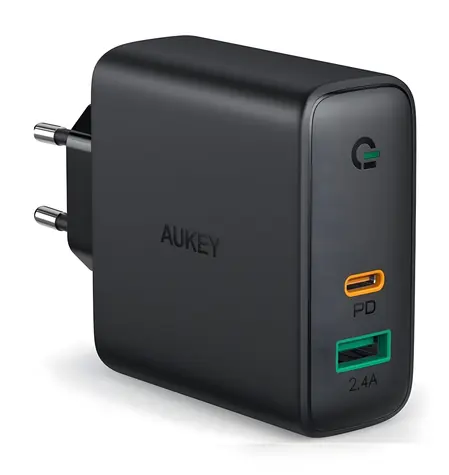 PA-D1 síťová nabíječka 2x USB / USB-A + USB-C / Power Delivery 30W / 5,4A / Dynamic Detect