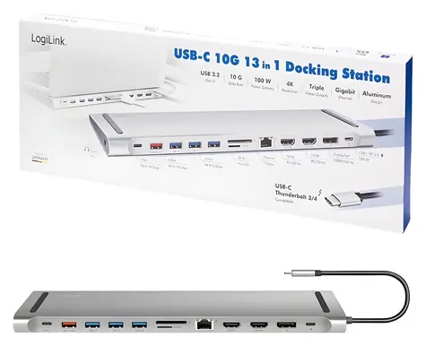 Dokovací stanice USB-C 12 portů / Dokovací stanice / USB 3.2 / PD