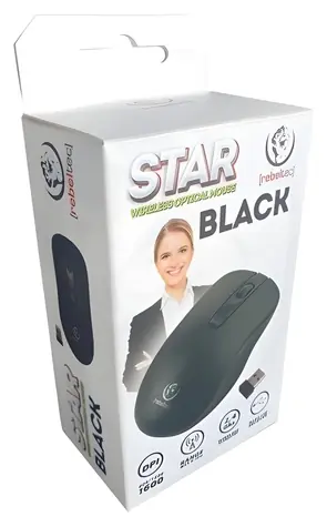 Rebeltec STAR černá / Myš / Bezdrátová / 800/1000/1600 DPI