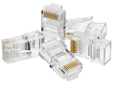 UTP konektor RJ45 / Konektor / cat. 5e / drát / 100 ks