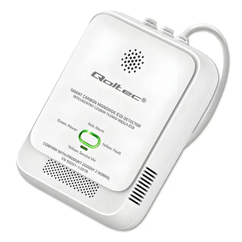 Detektor oxidu uhelnatého CO / Detektor CO / alarm 85 dB / LED signalizace / napájení 230 V