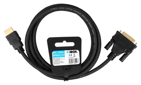 Kabel HDMI - DVI černá / Kabel / 2 m / Full HD 1080p / konektory M-M