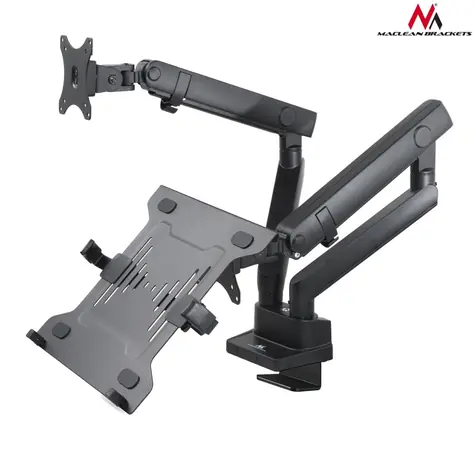 Maclean MC-813 / Stolní držák pro monitor a notebook / dvojitý