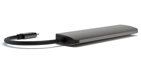 4smarts HUB 6v1 USB-C DeX šedá / USB-C / 2x USB-A 3.0 / HDMI 4K / SD/MicroSD / PD 100W