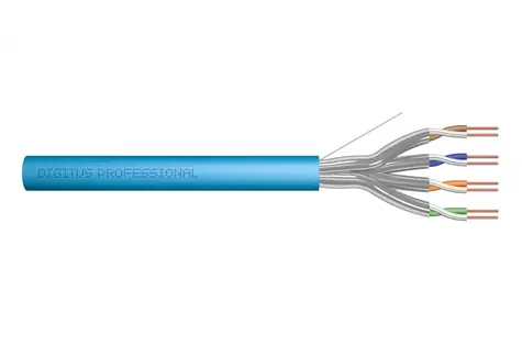 Digitus CAT 6A U/FTP modrá / Instalační kabel / drát AWG 23/1 / LSOH / Dca / 100 m