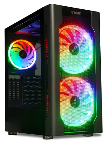 Chiron ZH68 černá / Skříň / Midi Tower / prosklená bočnice / RGB podsvícení / max. délka GPU 37 cm