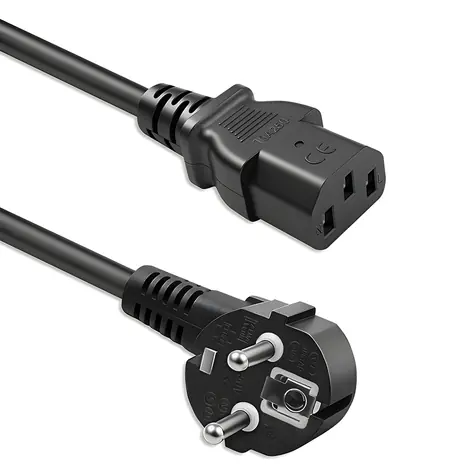 Napájecí kabel Schuko lomený - IEC C13 / Napájecí kabel / CEE 7/7 (E/F) - C13 / 1,8 m / měděné jádro