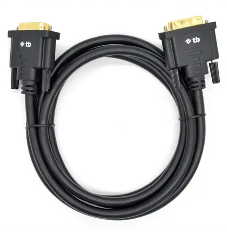 Kabel DVI-D (M) - DVI-D (M) 24+1 černý, pozlacený / Video kabel / 1,8 m / Full HD